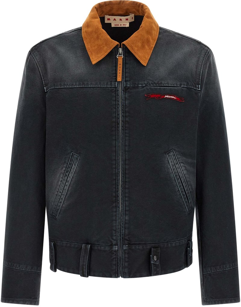 Marni Gray Cotton Denim Jacket