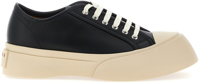 Marni Black Calfskin Low Top Sneakers
