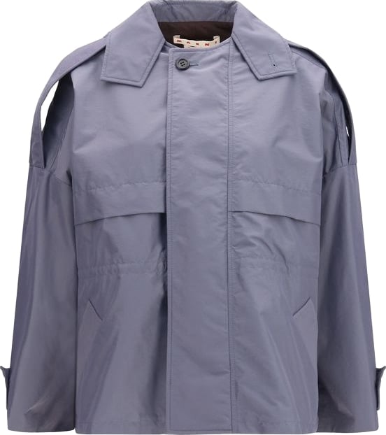 Marni Gray Polyamide Full-Length Jacket