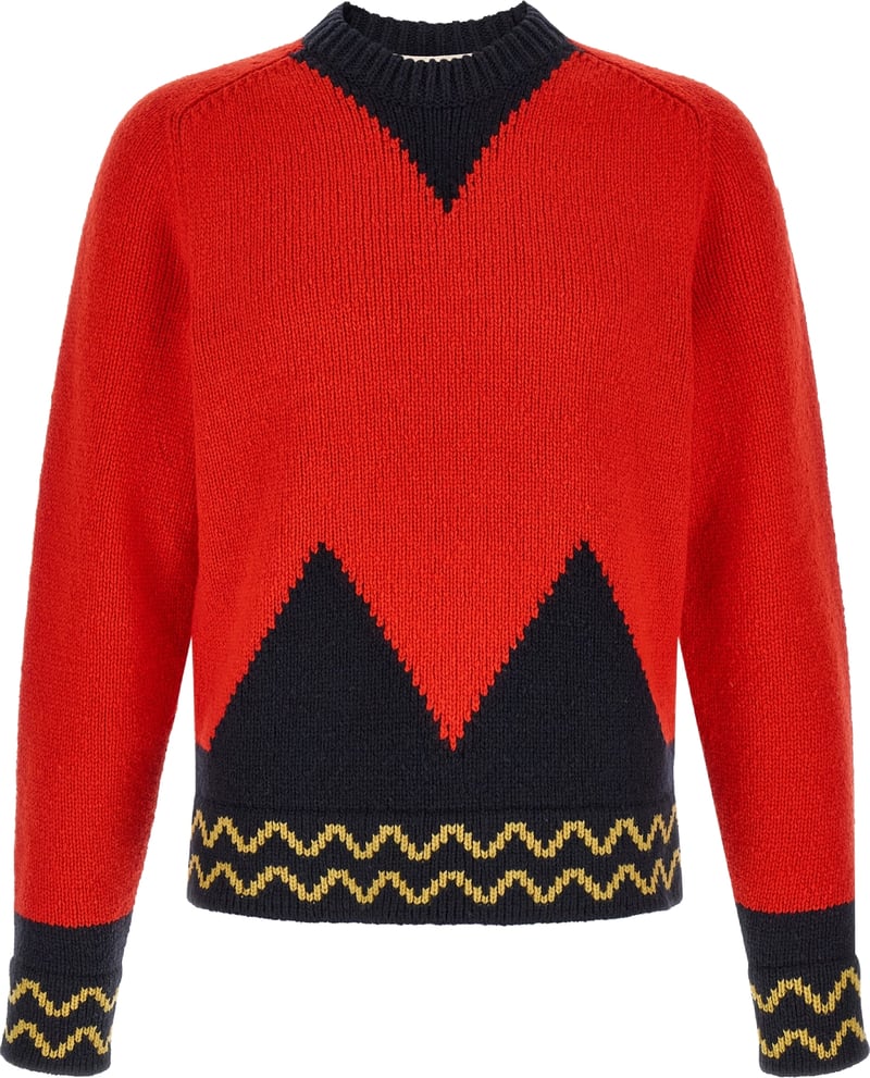 Marni Red Wool Cardigan