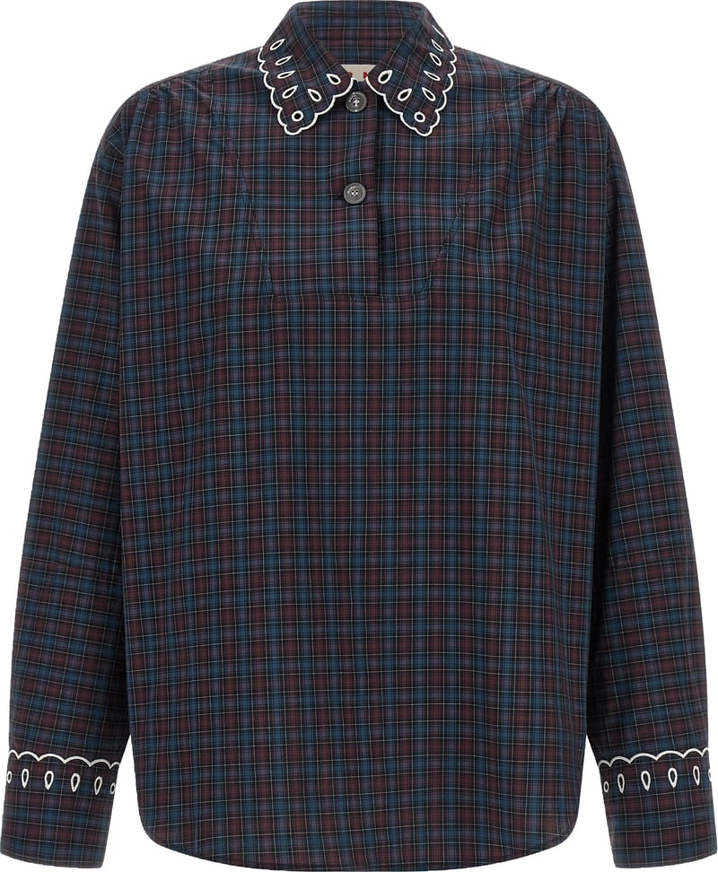Marni Blue Cotton Blouse