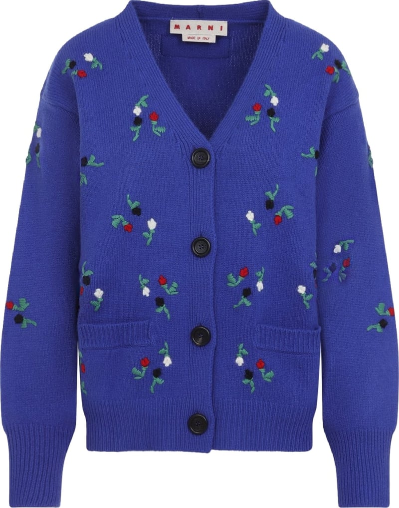 Marni Embroidered Floral Cardigan