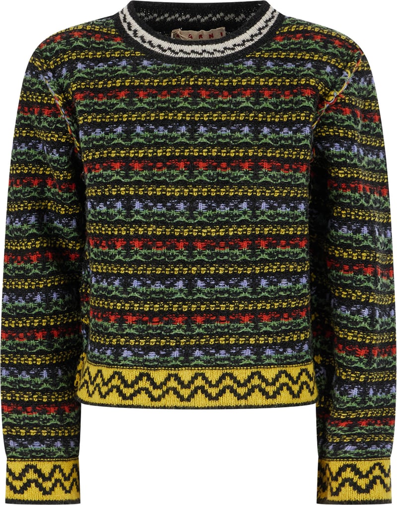 Marni Embroidered wool sweater