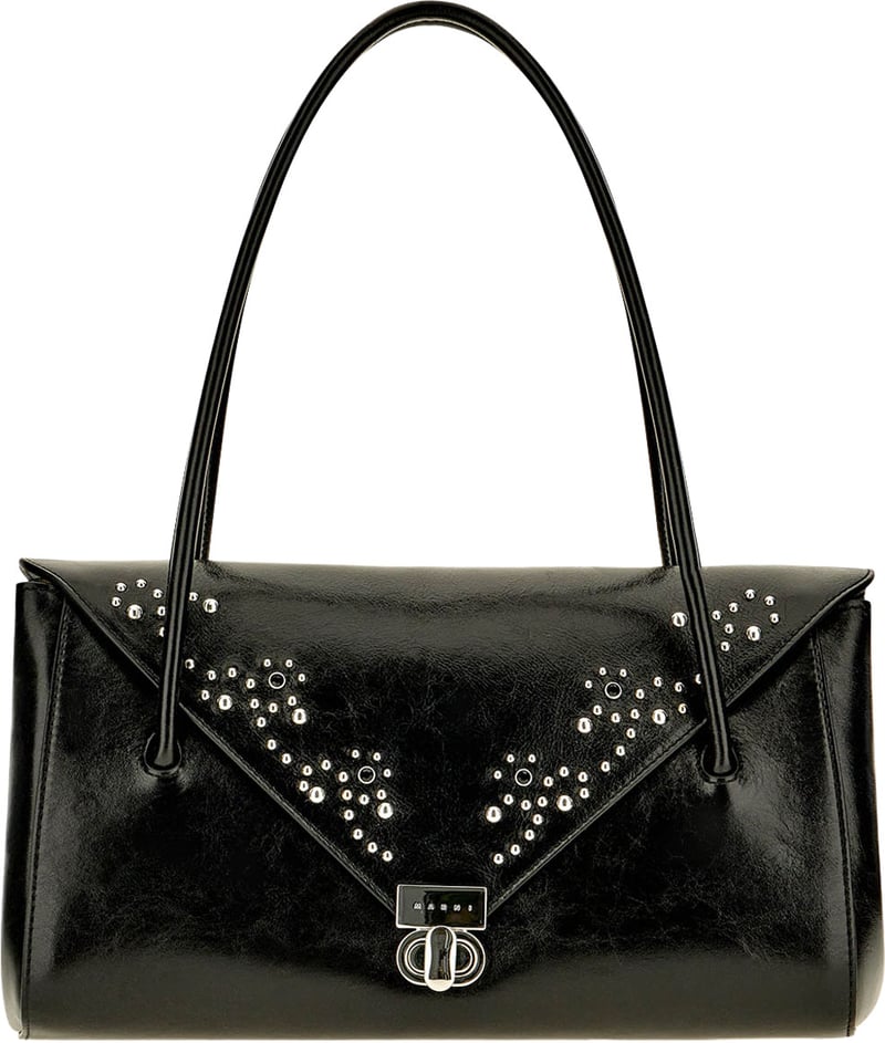 Marni Black leather shoulder bag