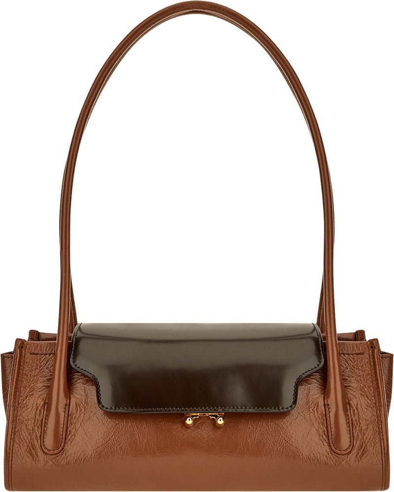 Marni Two-tone leather Trunkette shoulder bag