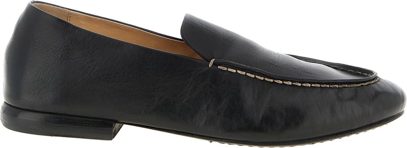 Marsell Black Calfskin Slip-On Loafers