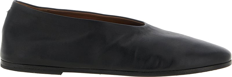 Marsell Black Calfskin Ballet Flats