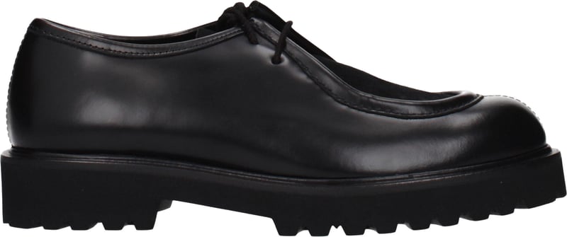 Max Mara Black Leather Oxfords And Derbies
