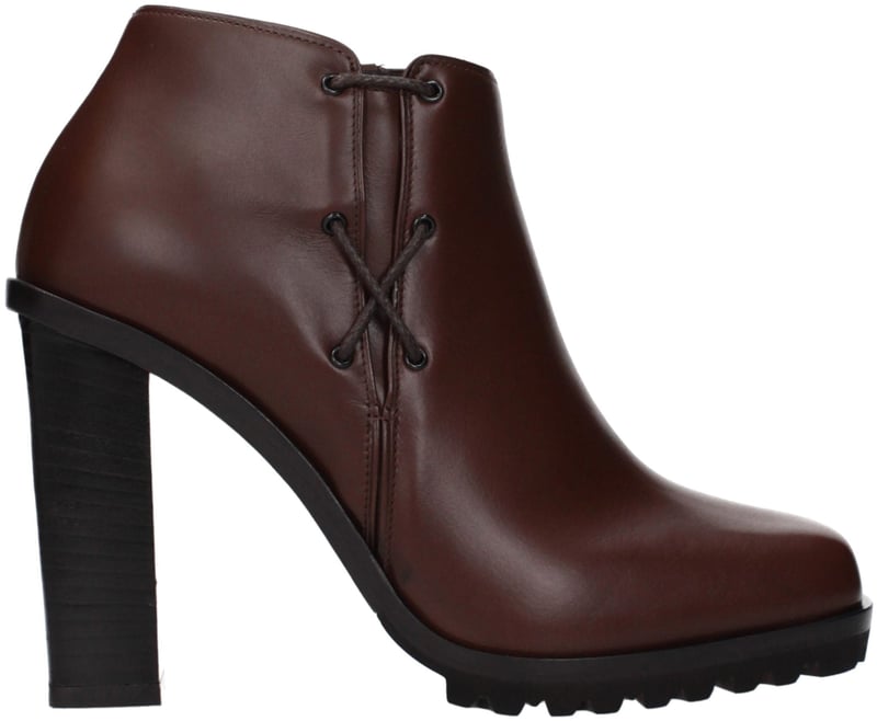 Max Mara Brown Leather Ankle Boots