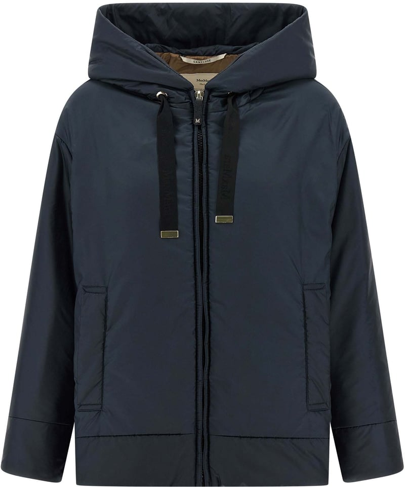 Max Mara Blue Polyester Shell Jacket