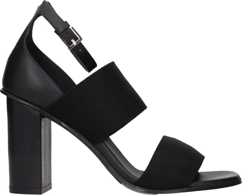 Max Mara Black Fabric Platform Sandals