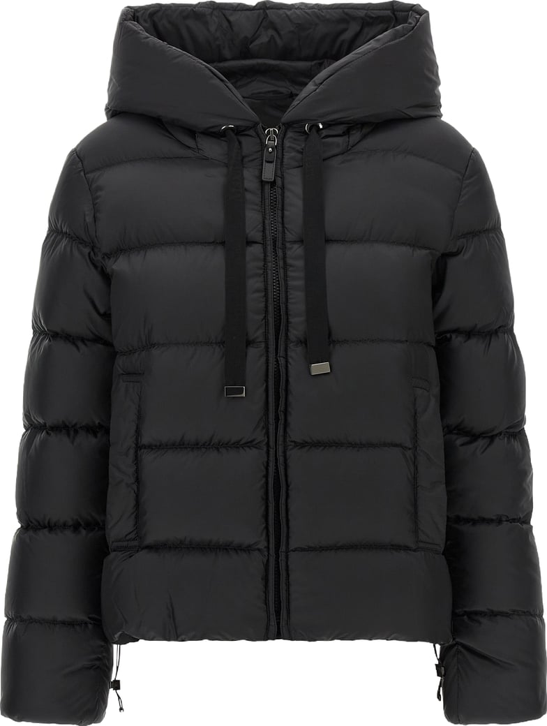 Max Mara Black Polyester Full-Length Jacket