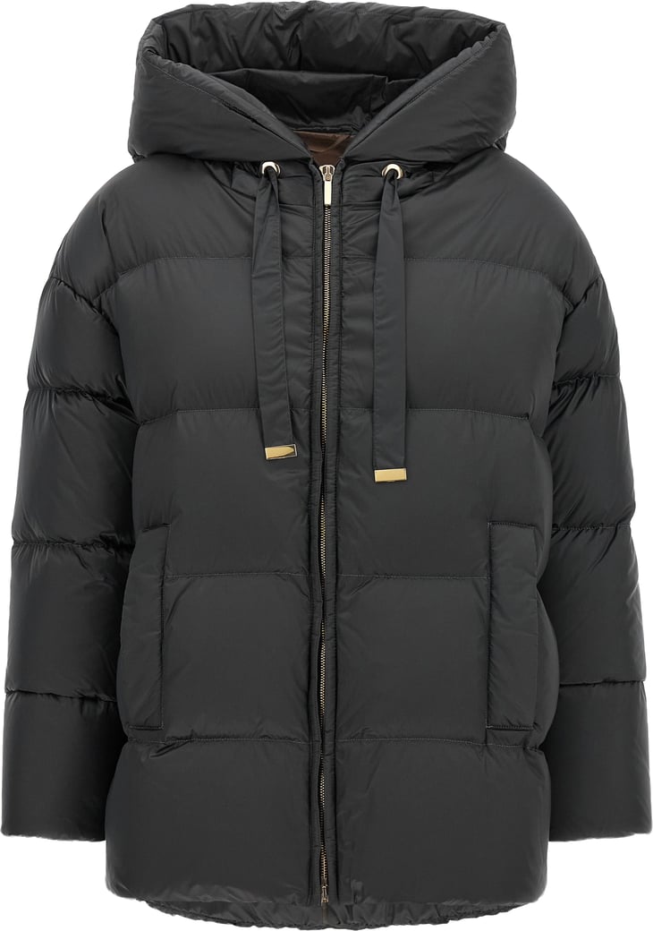Max Mara Gray Polyamide Full-Length Jacket