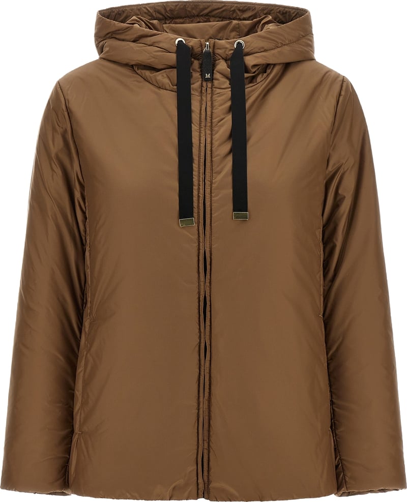Max Mara Brown Polyester Full-Length Jacket