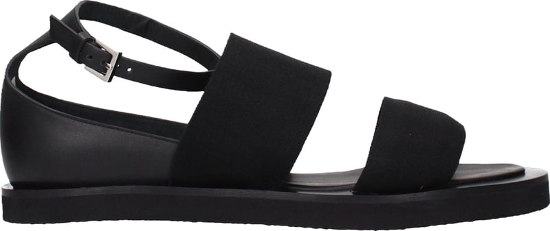 Max Mara Black Fabric Flat Sandals