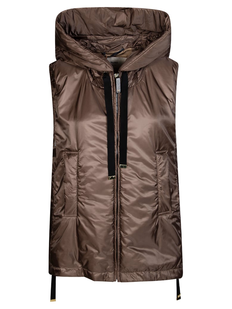 Rich Brown Greengo Hooded Padded Vest