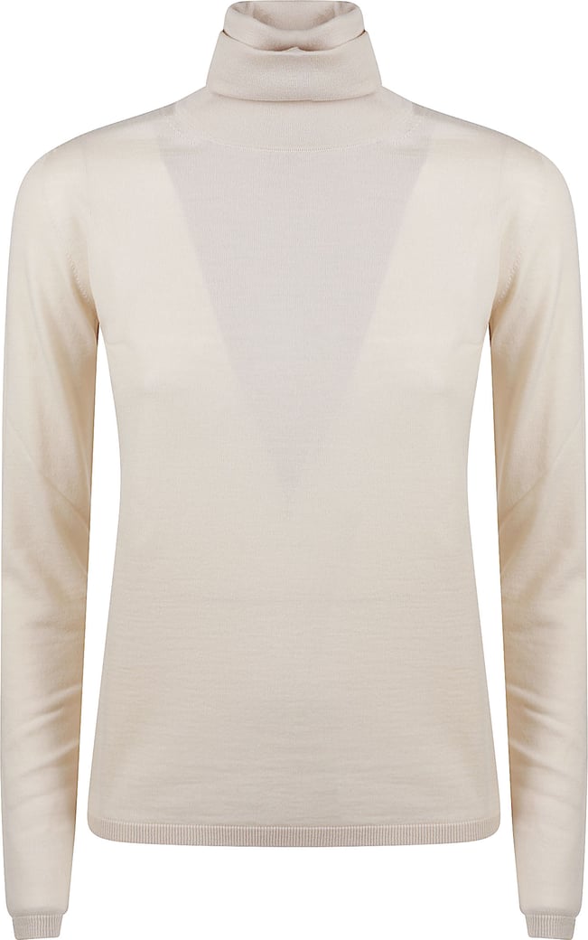 Mxmsaluto V Neck Sweater Nude
