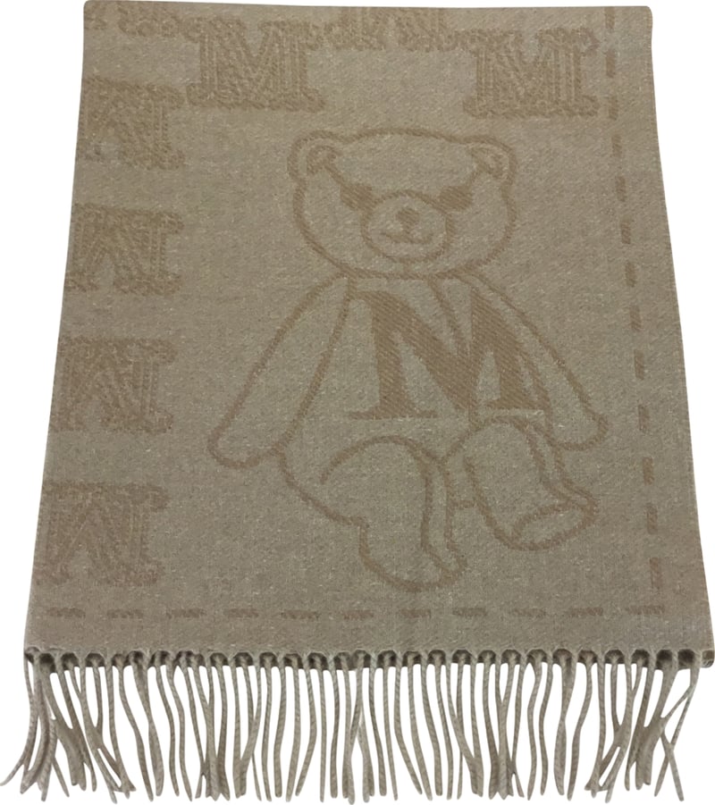 Cashmere teddy bear shawl with fringes