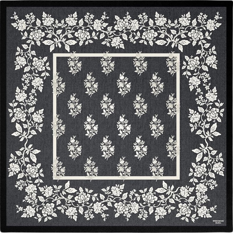 Scarfs Dis. Fiore Effetto Denim
