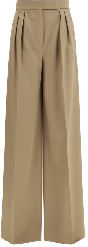 Max Mara Beige Wool Oves Aries Pants