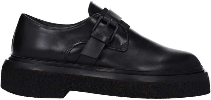 Max Mara Black Leather Oxfords And Derbies