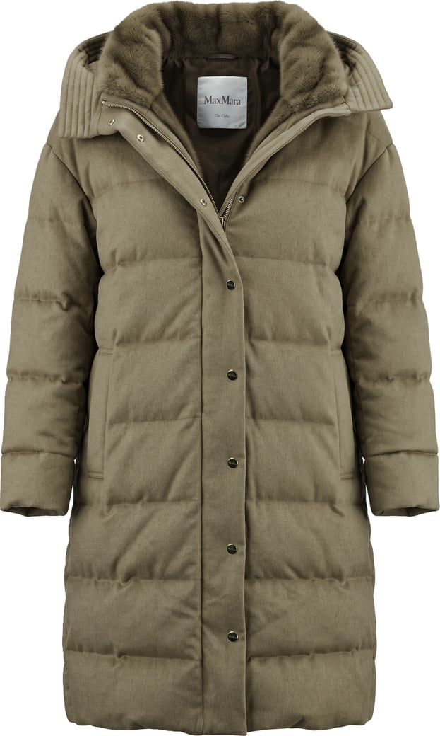 Padded jacket made of camel wool