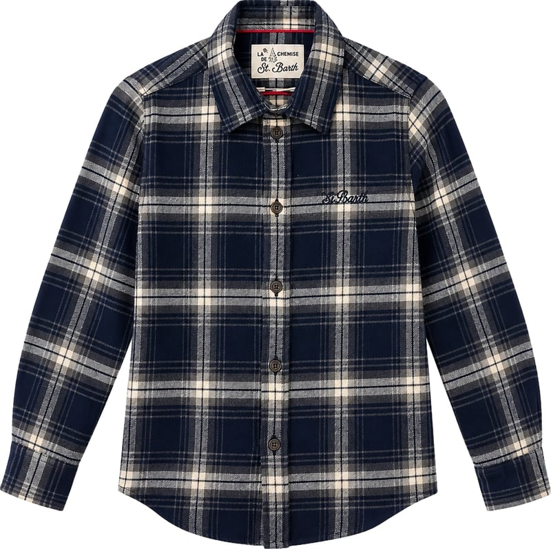 saint barth kids camicia flannel divers