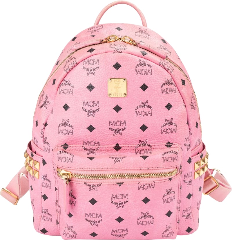MCM Visetos Monogram Stark Side Studs Mini Backpack