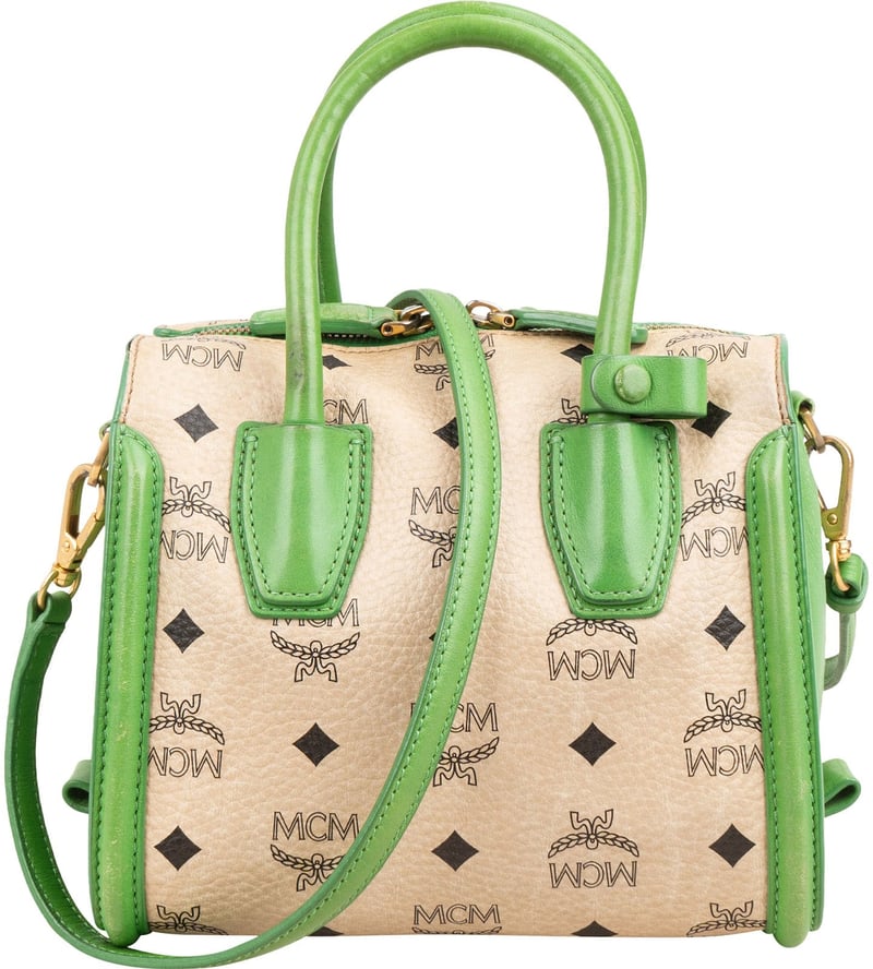 MCM Monogram Visetos Delmy Boston Mini Handbag