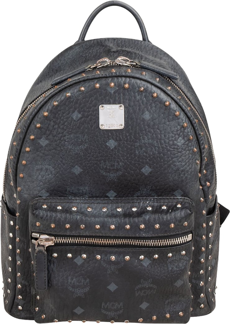 MCM Monogram Visetos Canvas Stark Small Studded Backpack