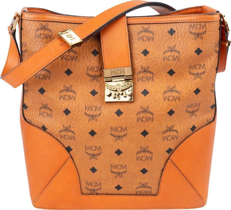 MCM Monogram Visetos Coated Canvas Shoulder Crossbody Bag