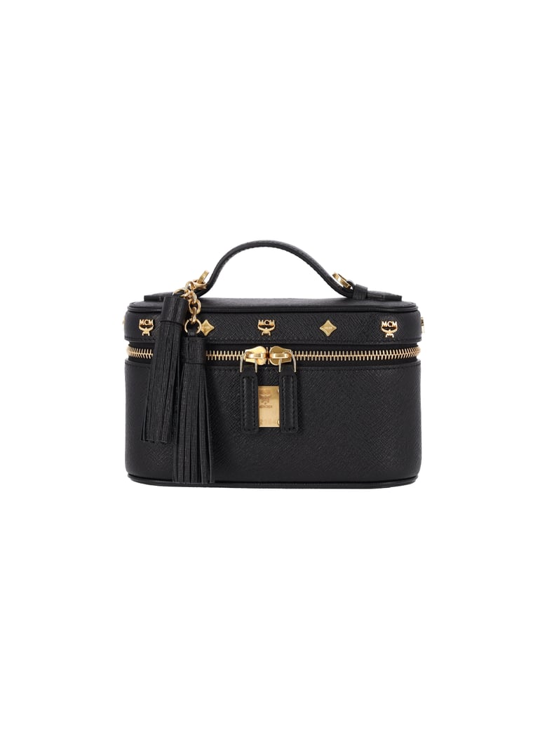 Black Pina Calfskin Cosmetic Case