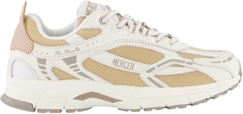 Mercer Dames The Re-Run Nappa Wit/Beige sneakers