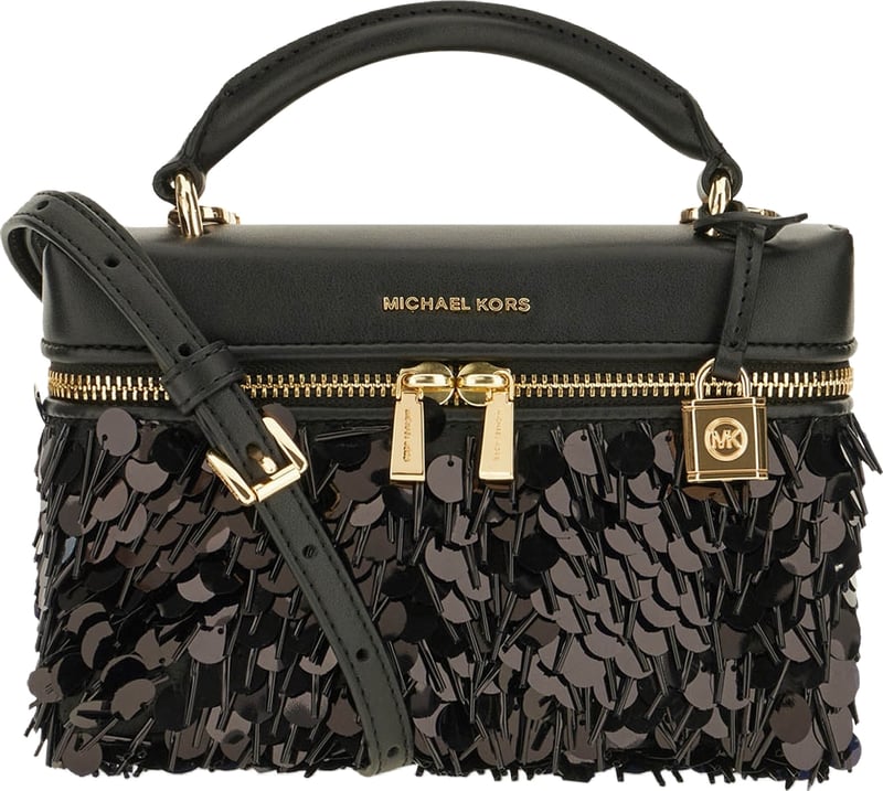 Michael Kors Black paillettes Jana crossbody bag