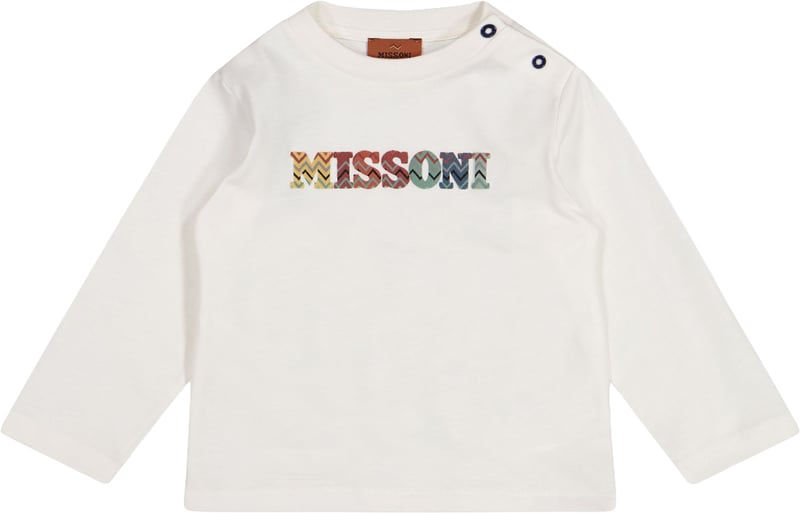 Missoni Baby Jongens T-Shirt In Off White