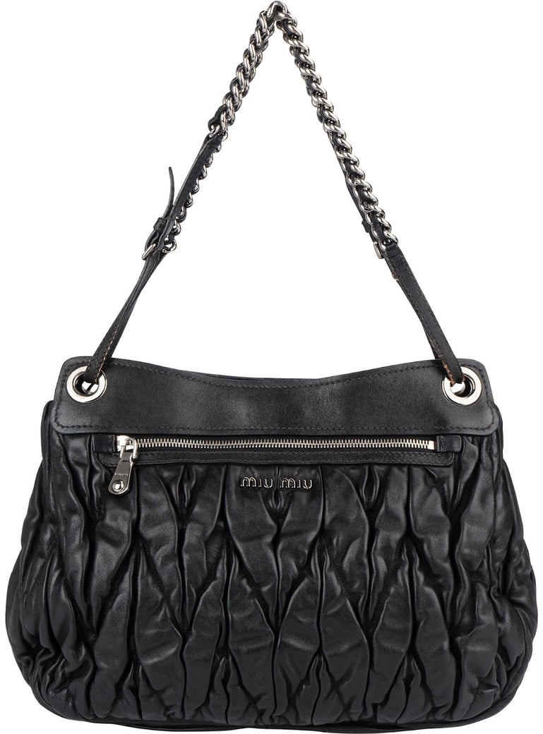 Miu Miu Matelassé Leather Hobo Shoulder Bag