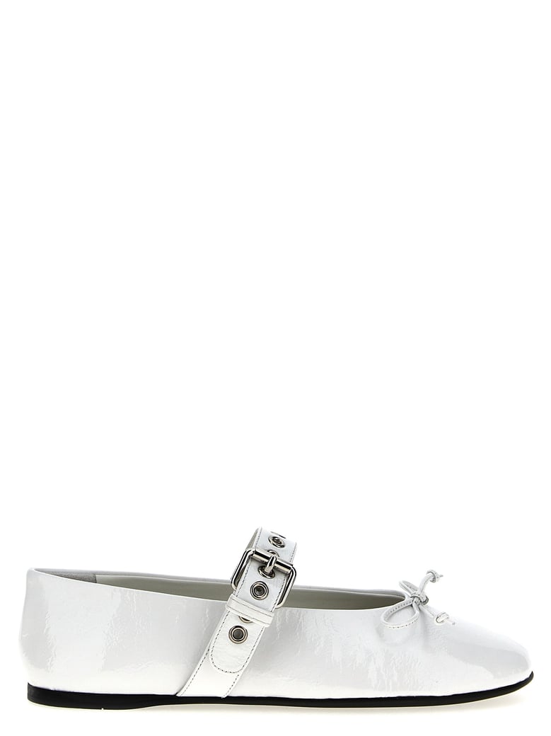 Miu Miu White Calfskin Ballet Flats