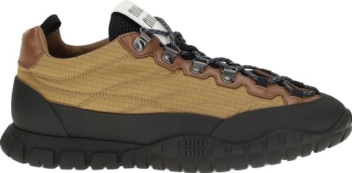 Miu Miu Beige Polyamide Athletic Sneakers