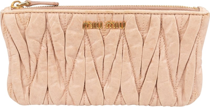 Miu Miu Matelassé Nappa Leather Zip Wallet