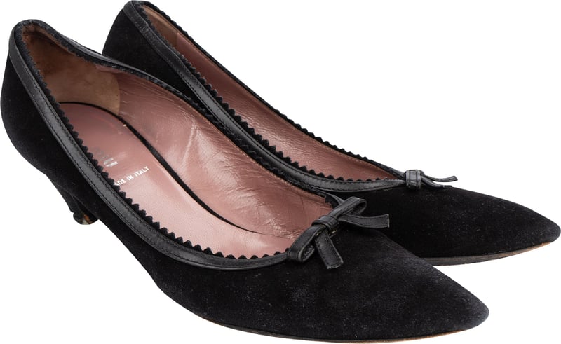 Miu Miu Black Suede Heels (35,5)