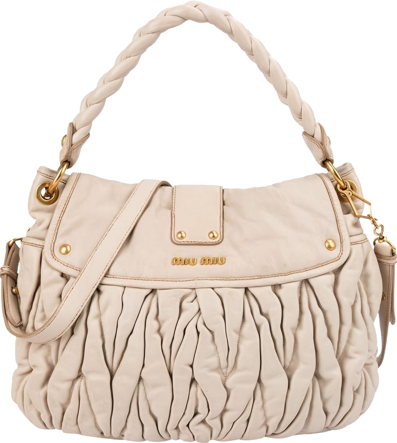 Miu Miu Matelassé Leather Coffer Handbag