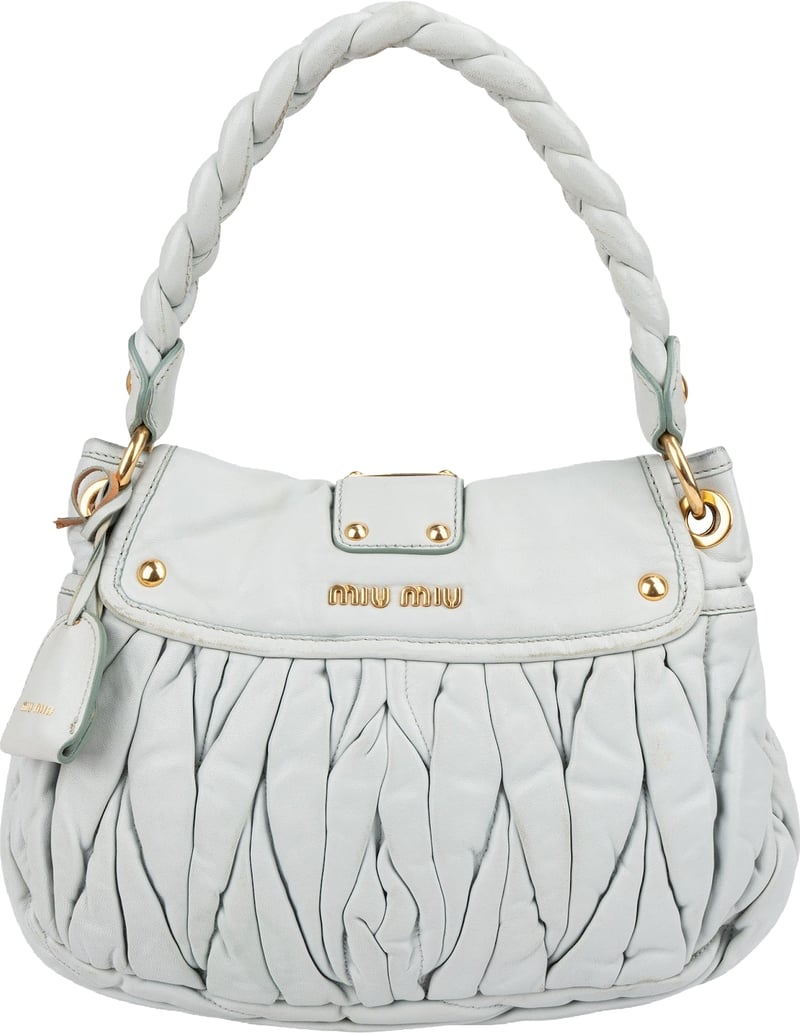 Miu Miu Vitello Lux Coffer Hobo Handbag
