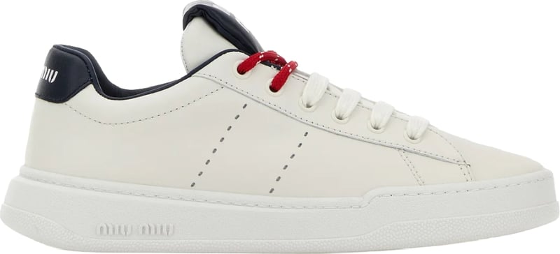 MIU MIU Women's Leather Sneakers White
