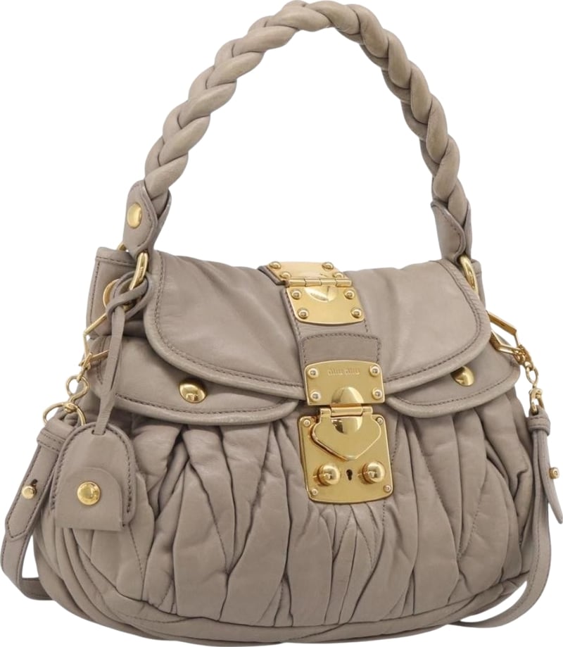 Miu Miu Coffer Hobo Matelasse Leather Large
