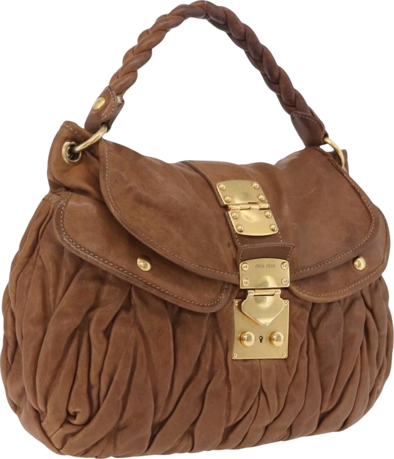 Miu Miu Coffer Convertible Hobo Matelasse Leather Medium