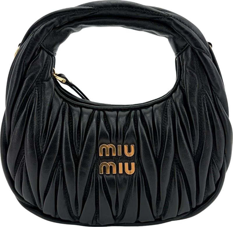 Miu Miu Wander Hobo Matelasse Leather Small