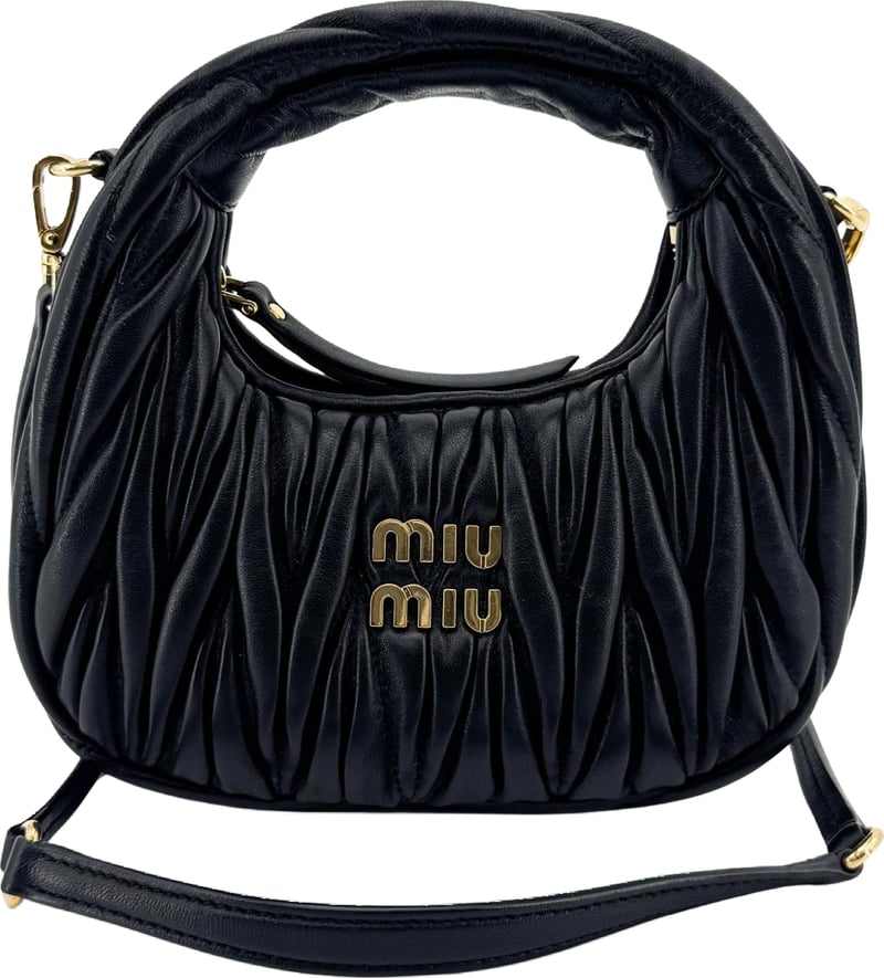 Miu Miu Wander Hobo Matelasse Leather Micro