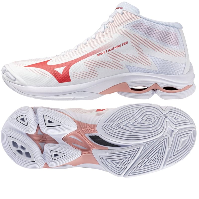 Mizuno Wave Lightning Pro Mid White Rose Elegance Lava Falls (Women's)
