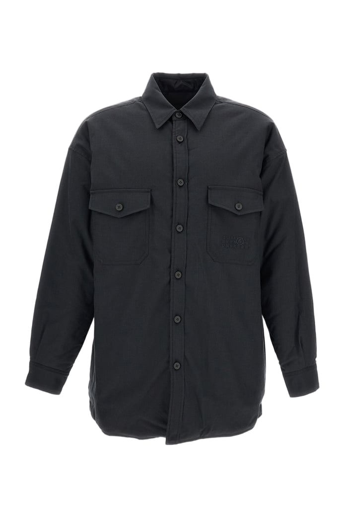 Logo-Embroidered Chest-Pocket Casual Shirt