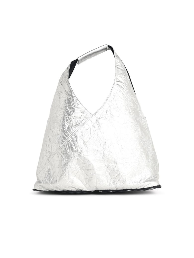 Silver 'Japanese' Polyurethane Bag